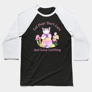 Original Cat Knitting Baseball T-Shirt